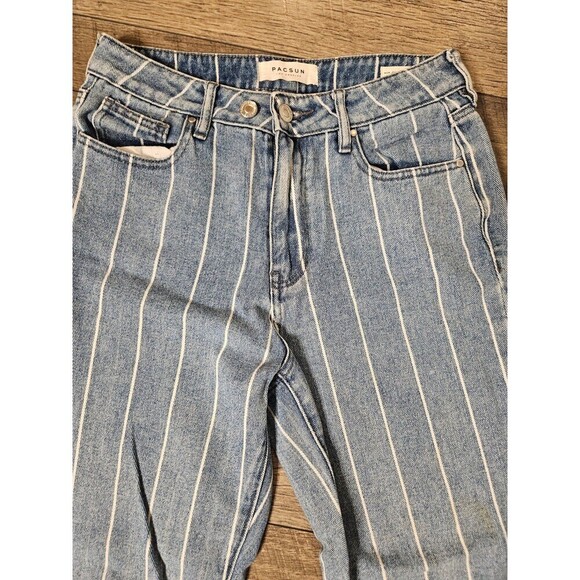 2 for $20  PacSun Striped Mom Jeans High Rise Size 26 - Picture 7 of 10